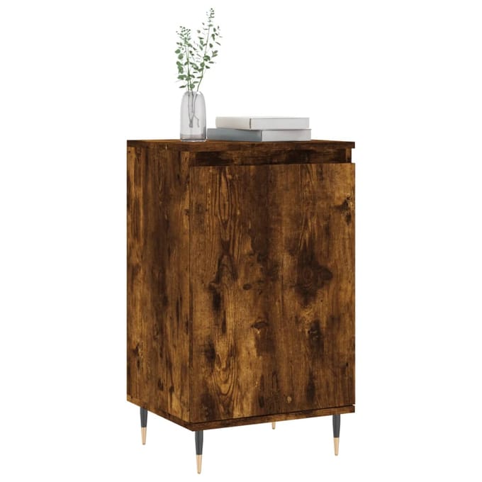 vidaXL - Dressoir - 40x35x70 - cm - bewerkt - hout - gerookt - eikenkleurig