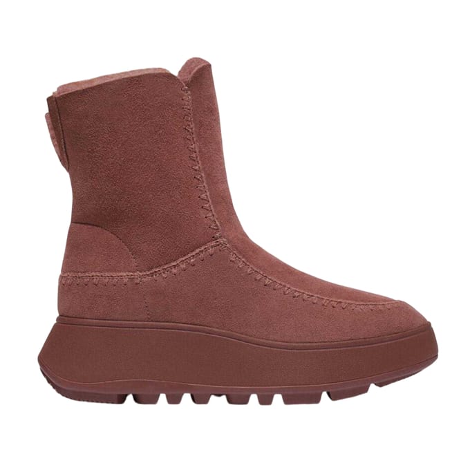 Fit Flop Dames F-Mode Suède Flatform Winterlaarzen (Bruin)