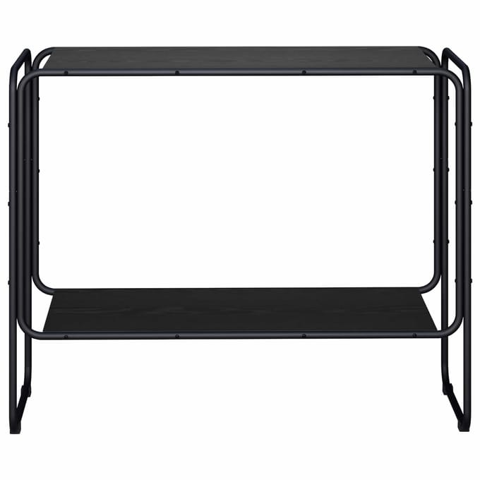 vidaXL - Dressoir - Zwart - eiken - 93.5 - x - 38 - x - 75 - cm - Bewerkt - hout