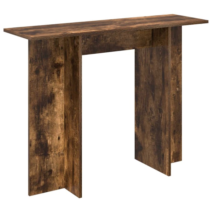 vidaXL - Wandtafel - Gerookte - Eik - 100 - x - 30 - x - 75 - cm - Bewerkt - hout