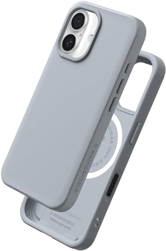 Rhinoshield, Hoesje Geschikt voor Apple iPhone 16 Plus Model SolidX Ultra-stevig compatibel met Magsafe, Grijs