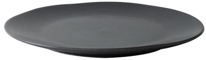 Velvet bord plat Ø20,5cm mat zwart 4st