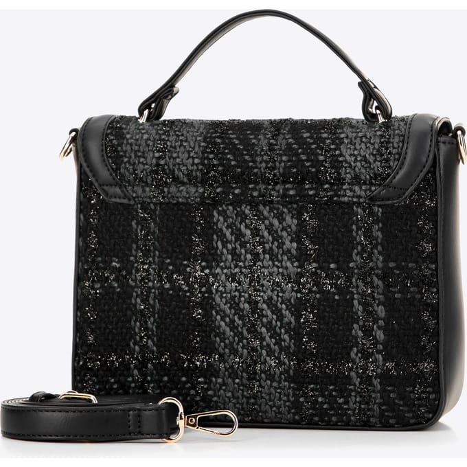 Wittchen Dames Crossbody Tas in Bouclé Stof, Zwart