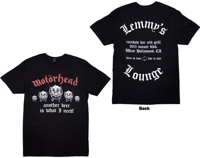 Motorhead - Lemmy's Lounge Heren T-shirt - S - Zwart