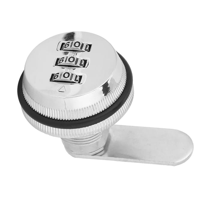 Zinklegering Wachtwoordcombinatie Camlock Locker Drie cijferige Wachtwoordcode Beschermer(Zilver) white