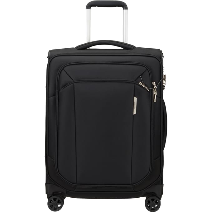 Samsonite Koffer Met Laptopvak - Respark Spinner 55/20 Strict (Handbagage) - Ozone Black - 43 l - 2.4 kg