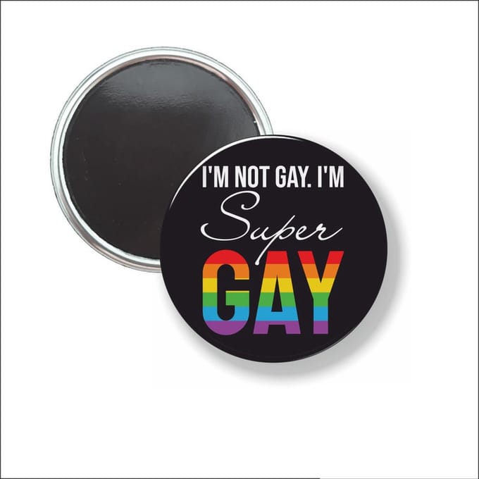 Button Met Magneet 58 MM - Im Super Gay - NIET VOOR KLEDING