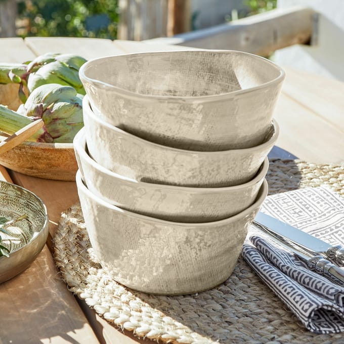 LOBERON Kommetje set van 4 Luganville beige