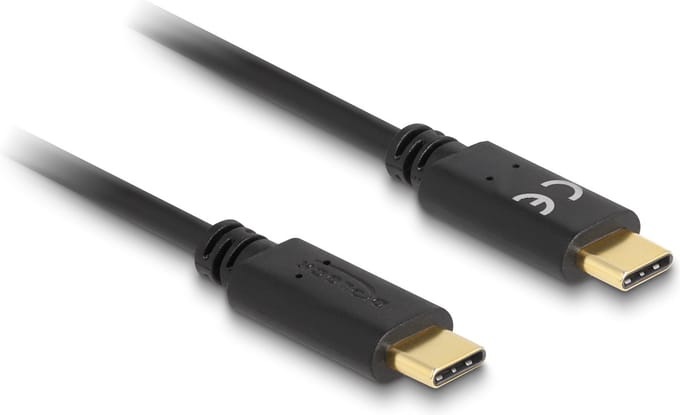 Delock 85356 USB-laadkabel USB-C stekker, USB-C stekker 0.15 m Zwart