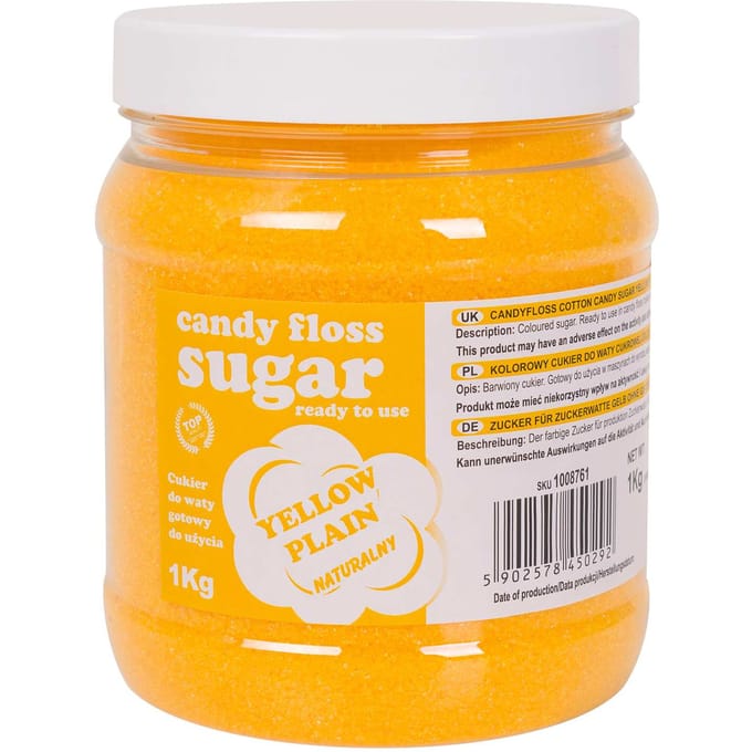GSG24 - Suikerspin Suiker - Geel - Natuurlijke Smaak - 1kg