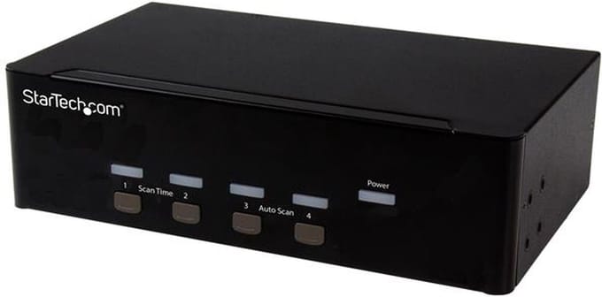 StarTech 4 poorts KVM switch met dubbele VGA - 2 poorts USB 2.0 hub