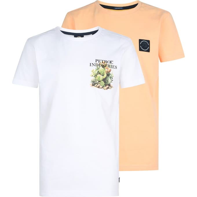 Petrol Industries - Heren 2-pack Jersey T-shirts met print Mulegé - Multicolor - Maat 164