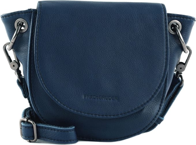 FREDsBRUDER Leren Schoudertas Leia Saddle Bag Arctic Night Donkerblauw