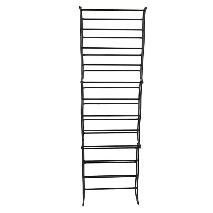 Over de Deur Schoenrek 12 Niveaus Wandgemonteerd Schoenorganizerrek Multifunctionele Combinatie Schoen black