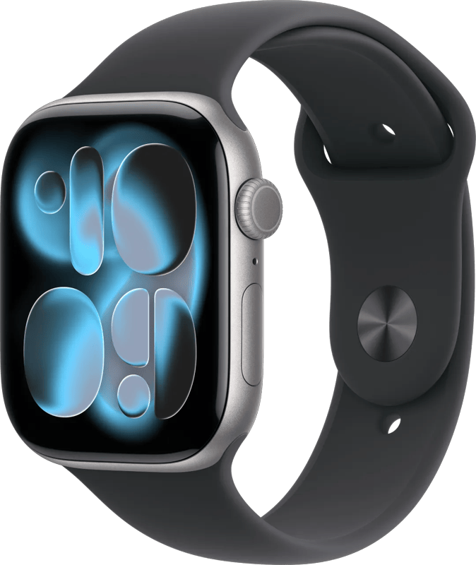 Apple Watch 11 - Wifi - 46mm - Space Grey Aluminium Case with Black Sport Band - S/M
