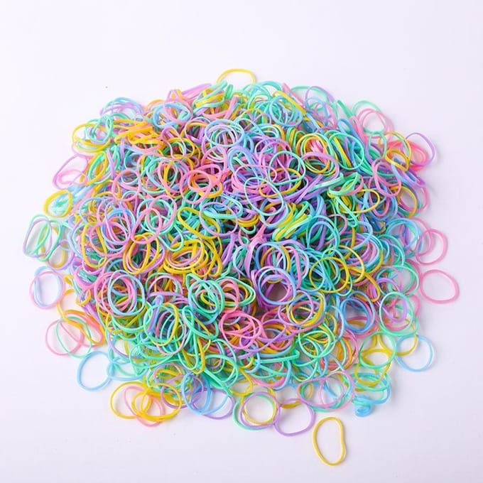 500 Stuks Huisdier Elastiekjes Gemengde Kleur Hoge Elasticiteit Rubber Rekbaar Huisdier Haar Strikjes voor Kat 500pcs blue