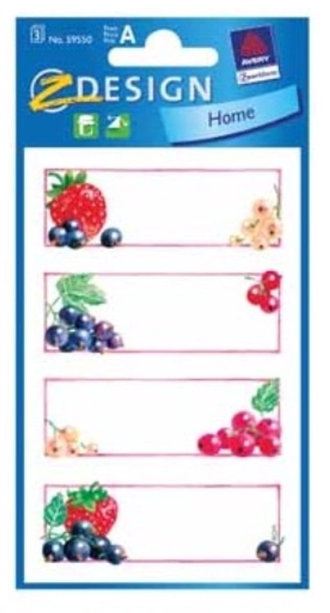 Huishoudetiket fruit 3 vel pak a 10