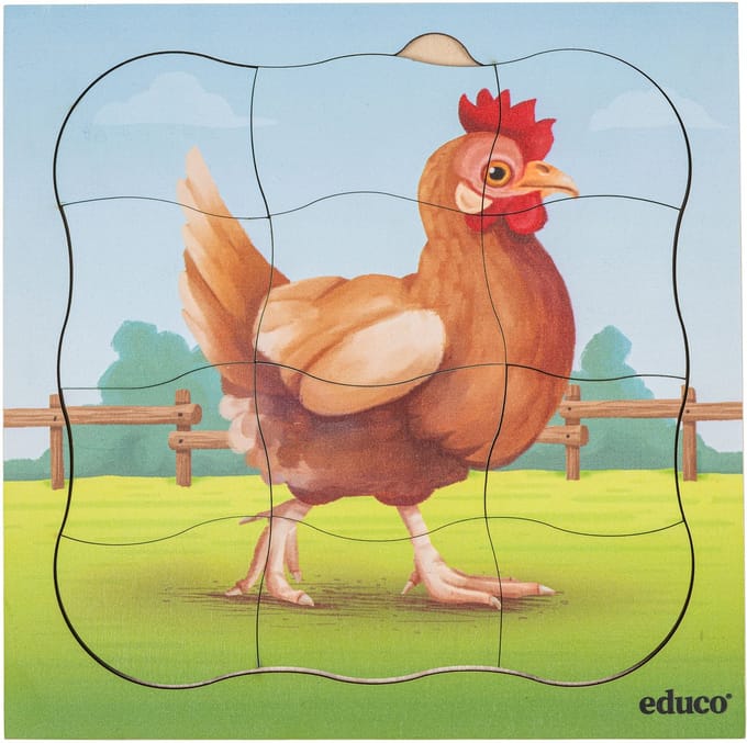 Groeipuzzel boerderij - Kip