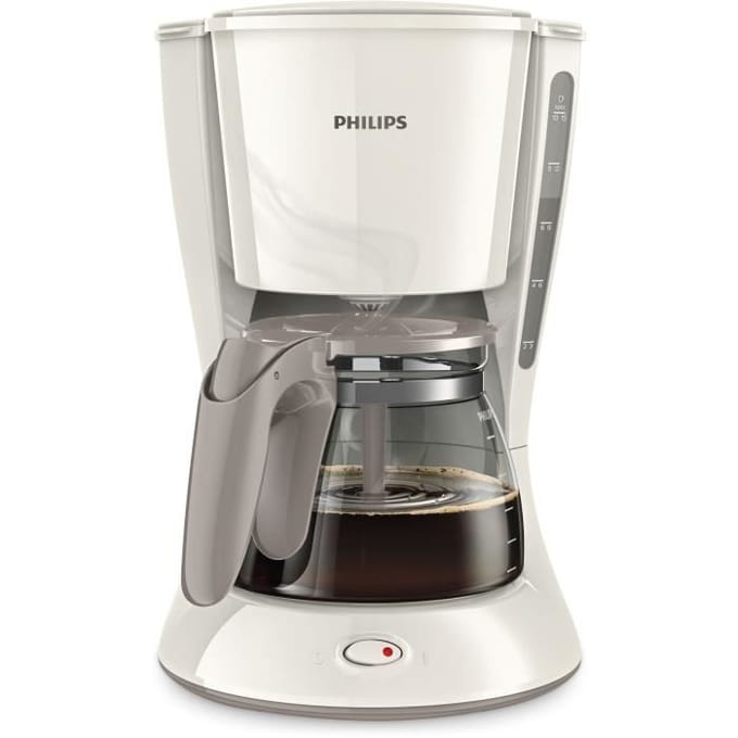 Cafetière filtre - PHILIPS - HD7461/00 - Collection Daily - 1.2L - 1000W - Blanc