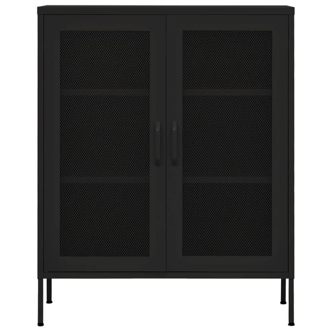 vidaXL - Opbergkast - 80x35x101,5 - cm - staal - zwart