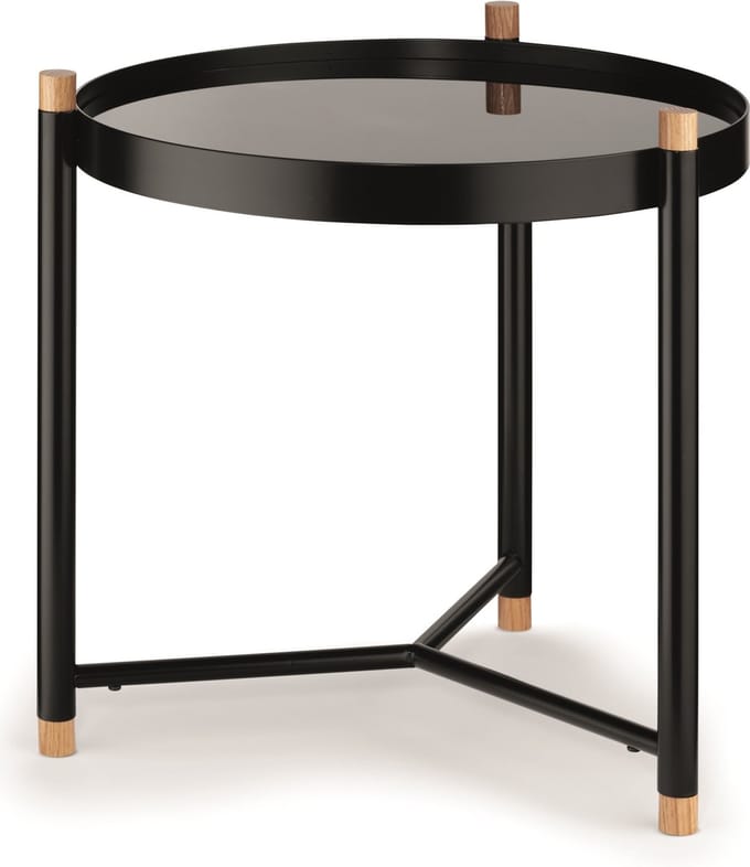 Oak Bijzettafel - Laag - Zwart - Kela