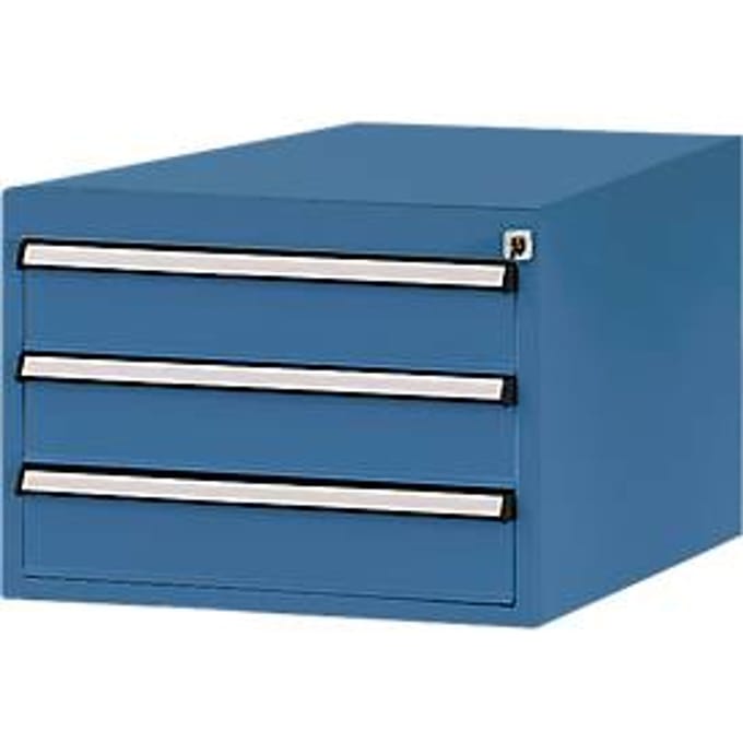 Manuflex onderbouw met schuifladen, voor D 800 mm, briljantblauw