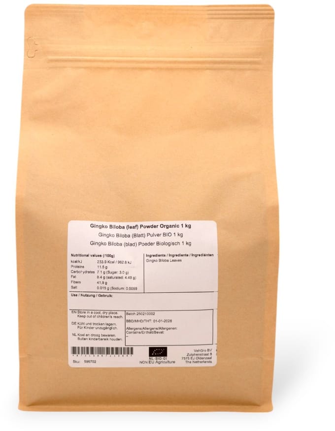 Ginkgo Biloba (blad) Poeder 1 kg