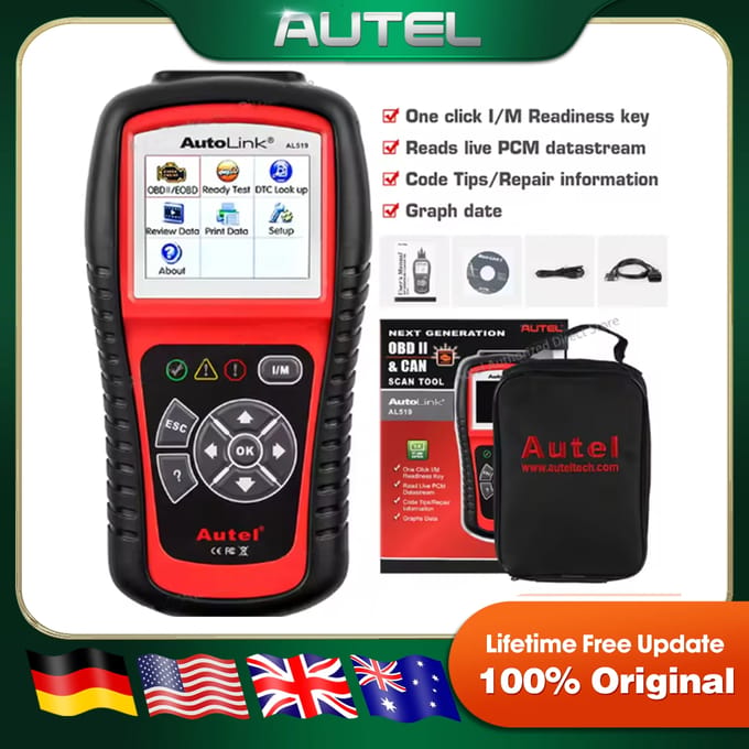 Autel AL619 AL519 OBD2 Scanner Auto Diagnostisch Hulpmiddel Codelezer Automotriz ABS,SRS Automotive EOBD Diagnose Scanner Scan Tool