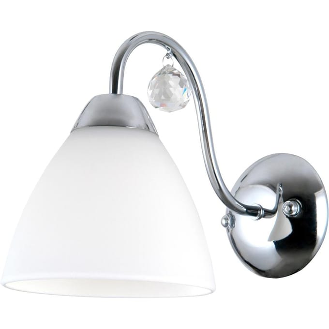 Moderne Wandlamp LUGANO Wit-Chroom E27