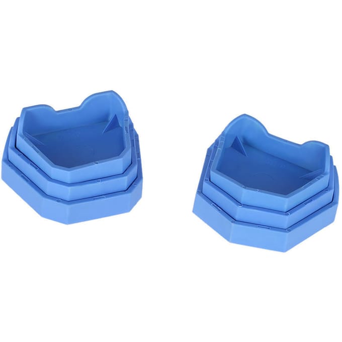 Draagbare 6-delige Tandmodel Basis Set Tandvormer Basis Mal Gips Basis blue