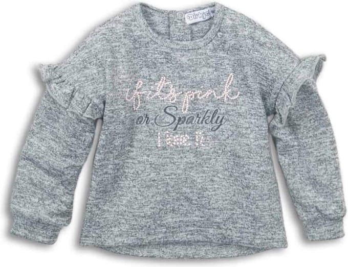 Dirkje sweater meisjes - Grey melee - maat 68