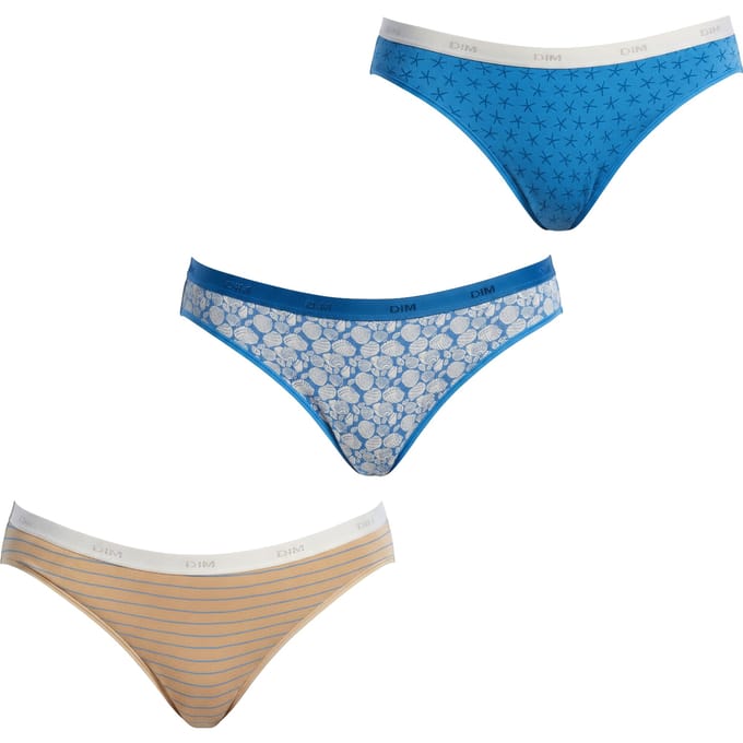 Pack-3 Stretch Katoenen Slipjes D4C17 voor Dames