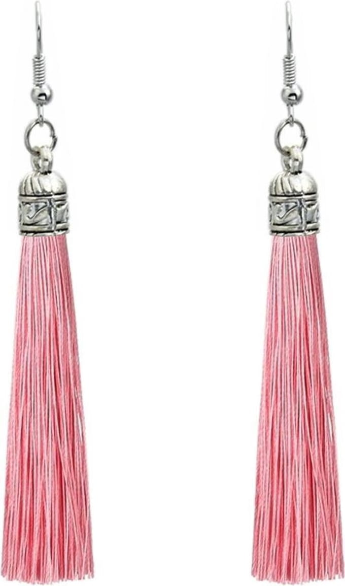 Fako Bijoux® - Oorbellen - Kwast Romania - Roze