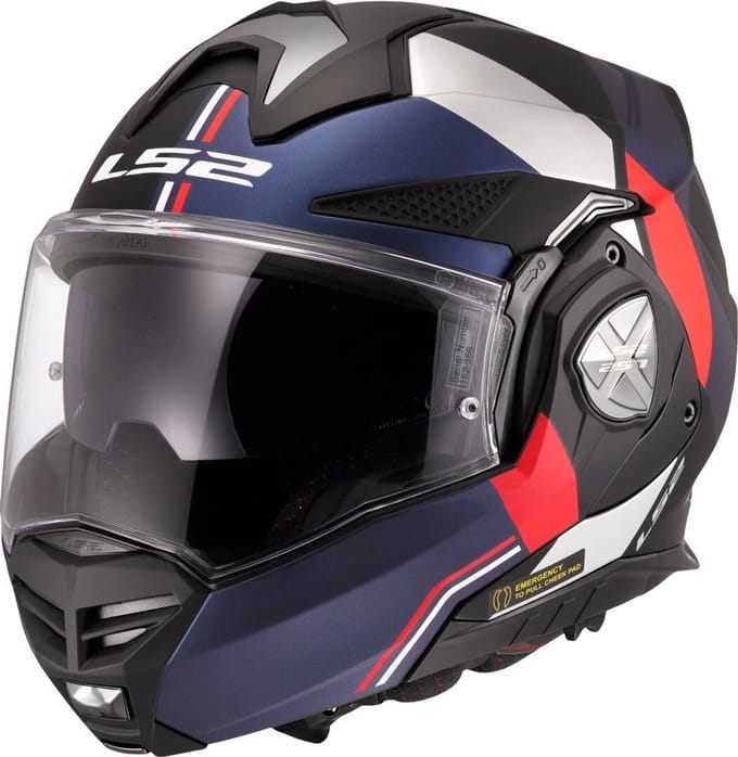 LS2 FF901 Advant X Ultra Blauw Rood 06 Systeemhelm - Maat M - Helm