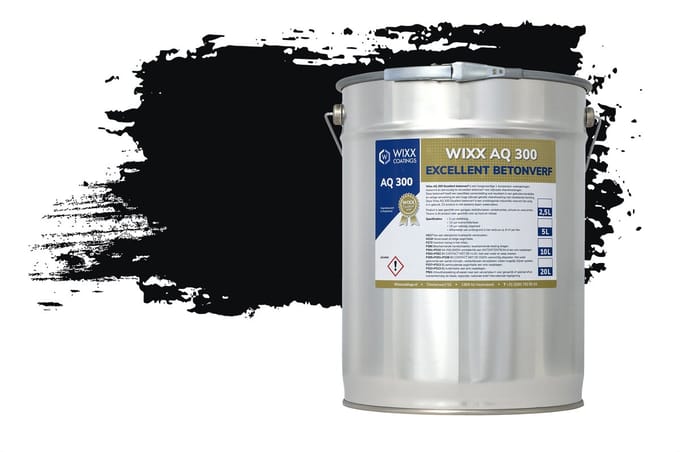 Wixx AQ 300 Excellent Betonverf - 20L - RAL 9005 | Gitzwart