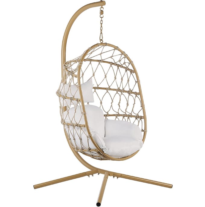 ADRIA - Hangende stoel - Beige - Polyester