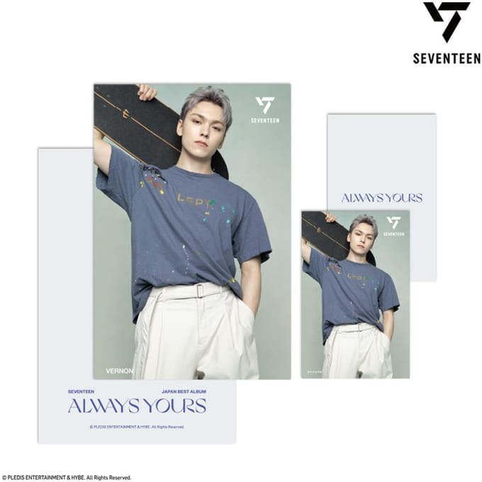 SEVENTEEN 3D Lenticulaire Ansichtkaart + 1 Mini Fotokaart ALWAYS YOURS 2 Ver gray