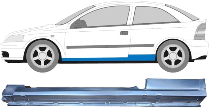 Volledige dorpel voor Opel Astra G 1998-2009 / Links