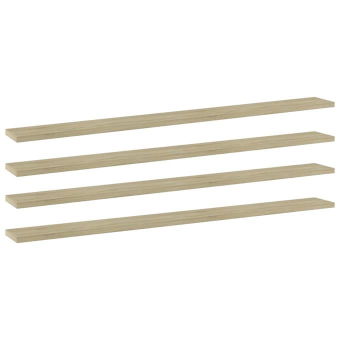 vidaXL - Wandschappen - 4 - st - 100x10x1,5 - cm - spaanplaat - sonoma - eikenkleurig