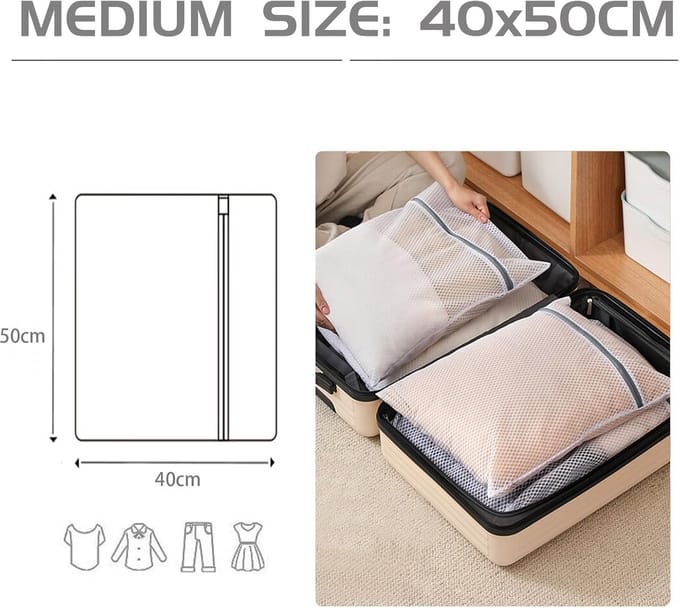 Set van 2 duurzame wasnetten voor wasmachine - ideaal voor delicate kleding