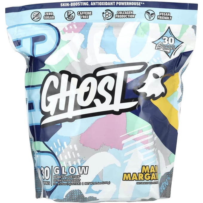 Ghost, Glow, Mango Margarita, 30 sticks, 7 g (0,25 oz) elk