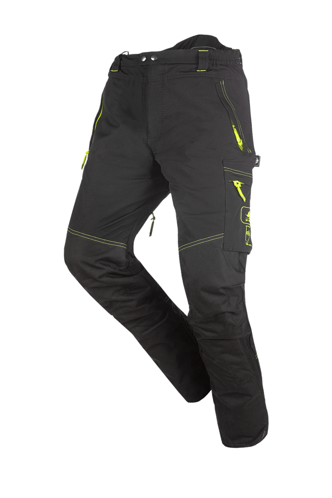 SIP Protection ReFlex Kettingzaagbroek, klasse 1 type A - Zwart/Fluo Geel - M