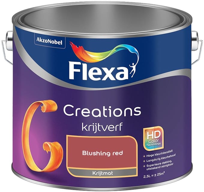 Flexa - Creations Muurverf Krijt - Blushing Red - Mengverf - 2,5 L