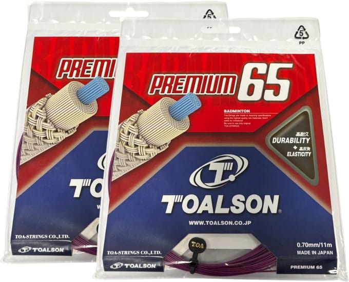 Snaren Badminton Toalson Premium 65 Paars Set van 2