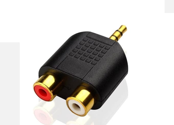 RCA naar aux converter - 3,5 mm audiojack mannelijk naar 2 vrouwelijk RCA-splitter
