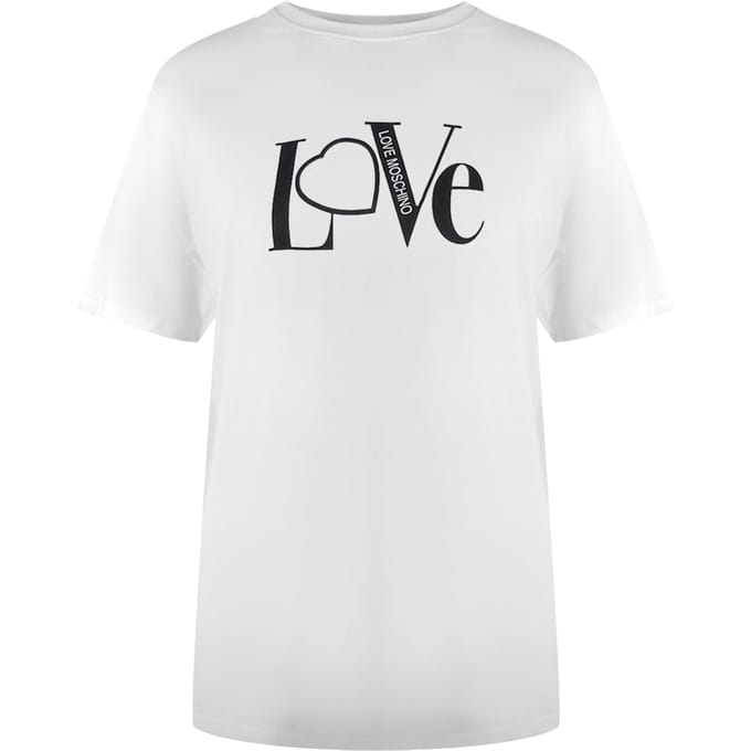 Love Moschino Love Logo Wit T-shirt