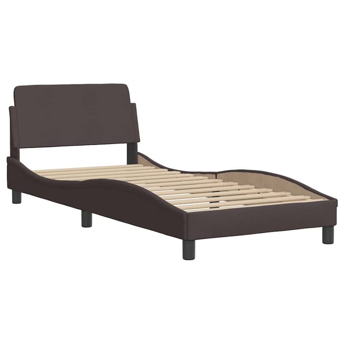 vidaXL - Bedframe - "Dover" - 90x190 - cm - stof - donkerbruin