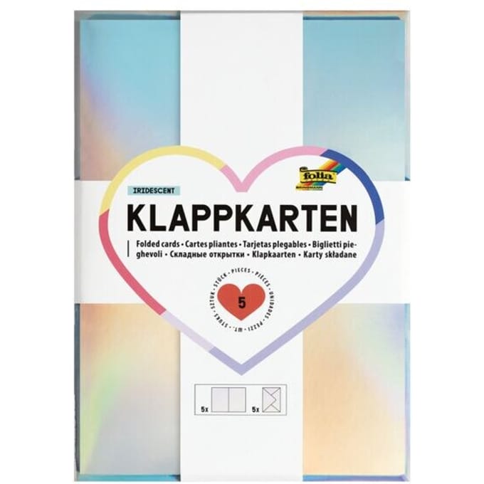 Pak van 5 vouwkaarten »Irideszenz« met enveloppe