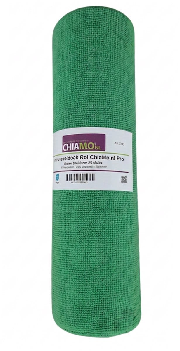 Microvezeldoek Rol ChiaMo.nl Pro Groen 30x30 cm (25 stuks)