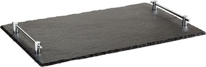 Horeca Products Plateau "Hochstapler" - Natuursteen - 1/1GN - Verchroomde handgrepen